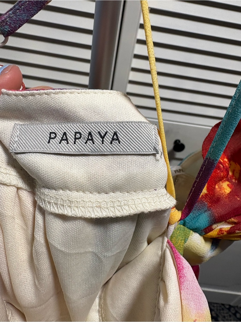 Papaya V-Neck Maxi Dress in Pink, Yellow & Teal Great for a Summer Wedding - Picture 5 of 10